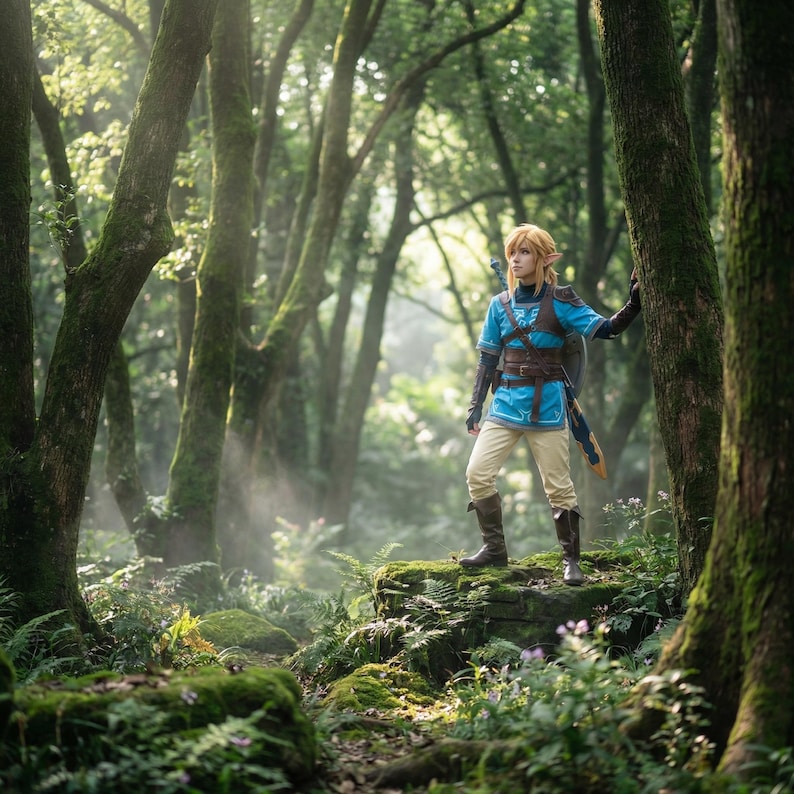 Fantasia de Cosplay Inspirada em Zelda - Traje Completo de Anime Fantástico para Uso em Exposições e Convenções imagem 7