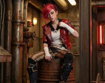 Vi Arcane Inspired Cosplay Costume - Complete Anime Outfit for Expo and Convention Use