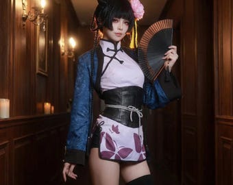 Fantasia de cosplay inspirada em Ran Mao para exposições e eventos.