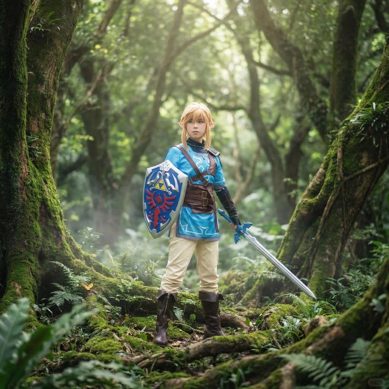 Fantasia de Cosplay Inspirada em Zelda - Traje Completo de Anime Fantástico para Uso em Exposições e Convenções imagem 5