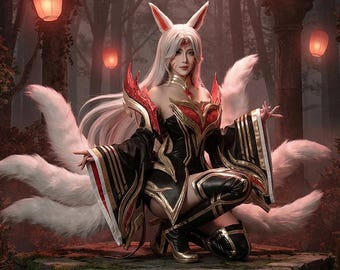 Ahri Character Cosplay Costume - Complete Anime Outfit for Event Use