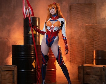 Asuka Inspired Jumpsuit Cosplay Costume - Complete Anime Outfit for Expo and Events