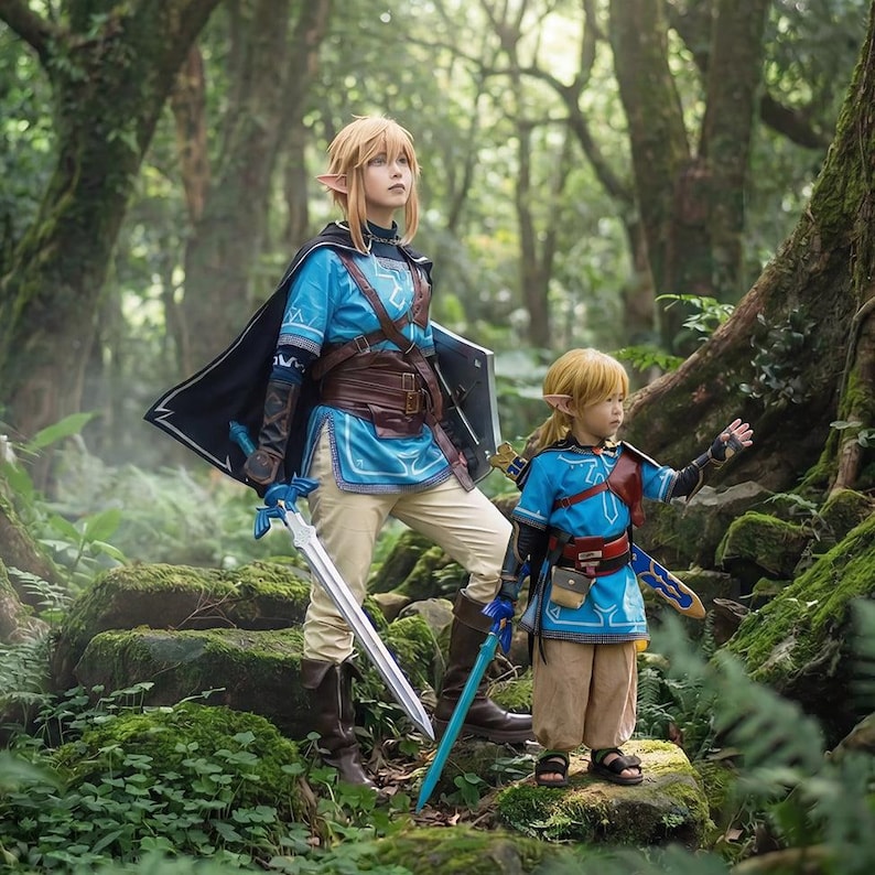 Fantasia de Cosplay Inspirada em Zelda - Traje Completo de Anime Fantástico para Uso em Exposições e Convenções imagem 1