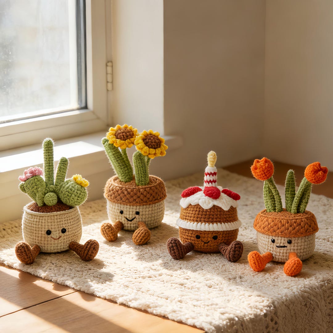 Handcraft Tutorial Handmade Crochet Materials Set With Step-by-step Tutorial, DIY Craft ...