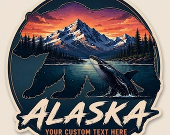 Personalized Alaska Cruise Magnet, Alaska Cabin Door Magnet, Custom Alaska Souvenir, Cruise Door Decor, Family Cruise Gift