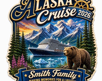 Personalized Alaska Cruise Door Magnet 2026, Custom Vacation Keepsake, Family Travel Gift, Cruise Decor, Stateroom Sign, Magnet, Souvenir