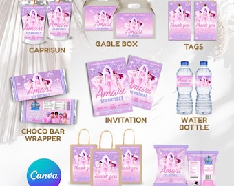 Kpop Demon Hunter Bundle, Kpop Party Bundle, Kpop Labels: Kpop Invite Caprisun Gable Box Party Bag Chip Bag Gift Tags Choco Bar Water Bottle