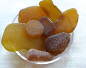 Lot Sea glass Amber tones authentic beach glass collected from Pacific Ocean Beaches Supply Natural Sea tumbled glass Ocean Glass