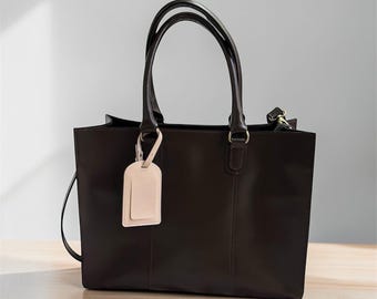 Leather tote bag - brown hand bag - premium leather purse
