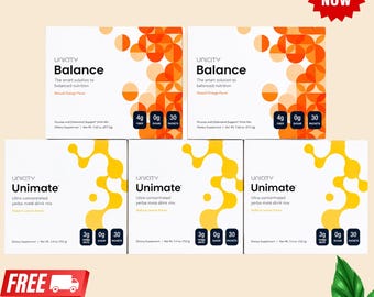 Unicity Balance Supplement Drink Mix, Natural Orange Flavor, Fiber Support, Wellness Nutrition, Healthy Lifestyle Product