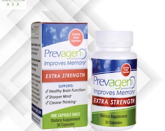 Suplemento cerebral Prevagen Regular Strength, 30 cápsulas, apoyo para la memoria y la concentración, suministro para 30 días.