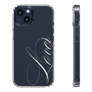 Schreibschrift Liebhaber iPhone Klar Hülle | Transparente Handyhülle