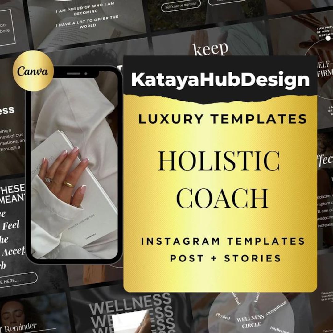 Holistic Coach Instagram Templates | Canva Social Media Kit (digital ...