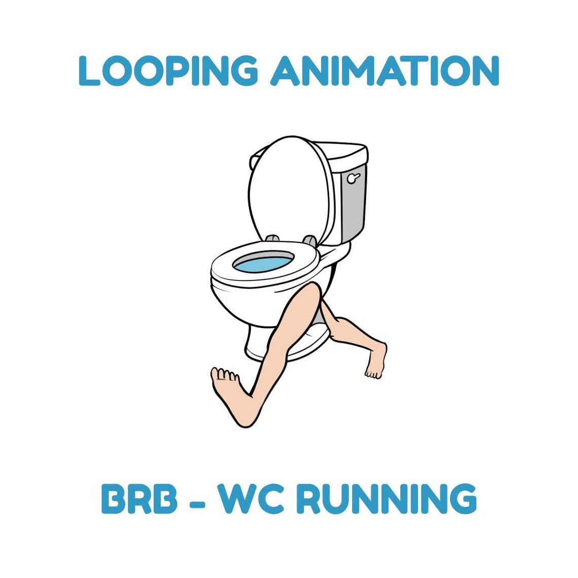 WC Toilet Running Emote Loading Screen - Be Right Back (BRB) - Etsy