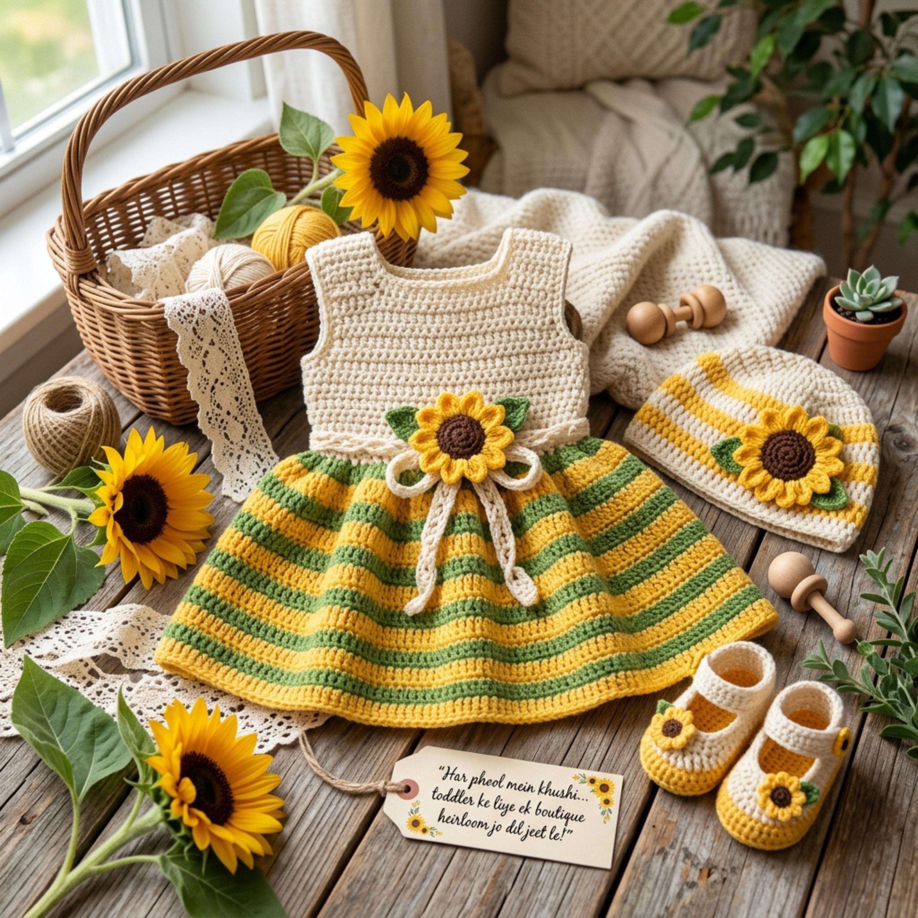 Sunflower Crochet Dress Pattern
