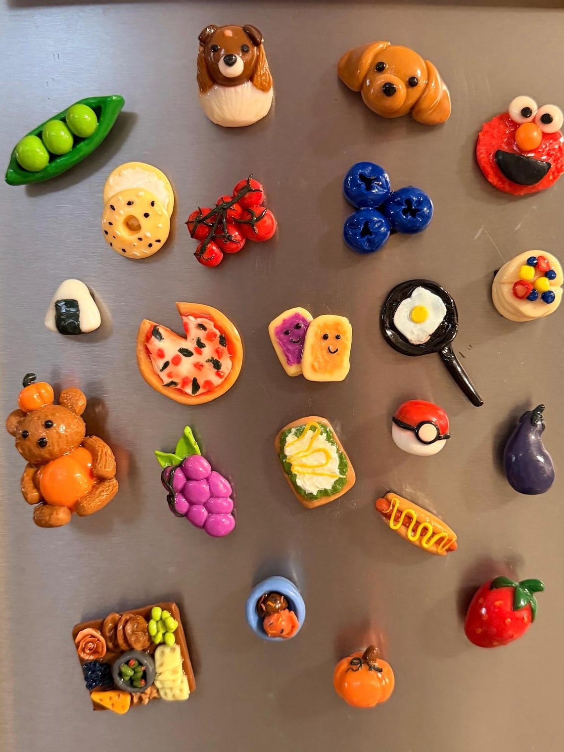 3 Polymer Clay Fridge Magnets - Etsy