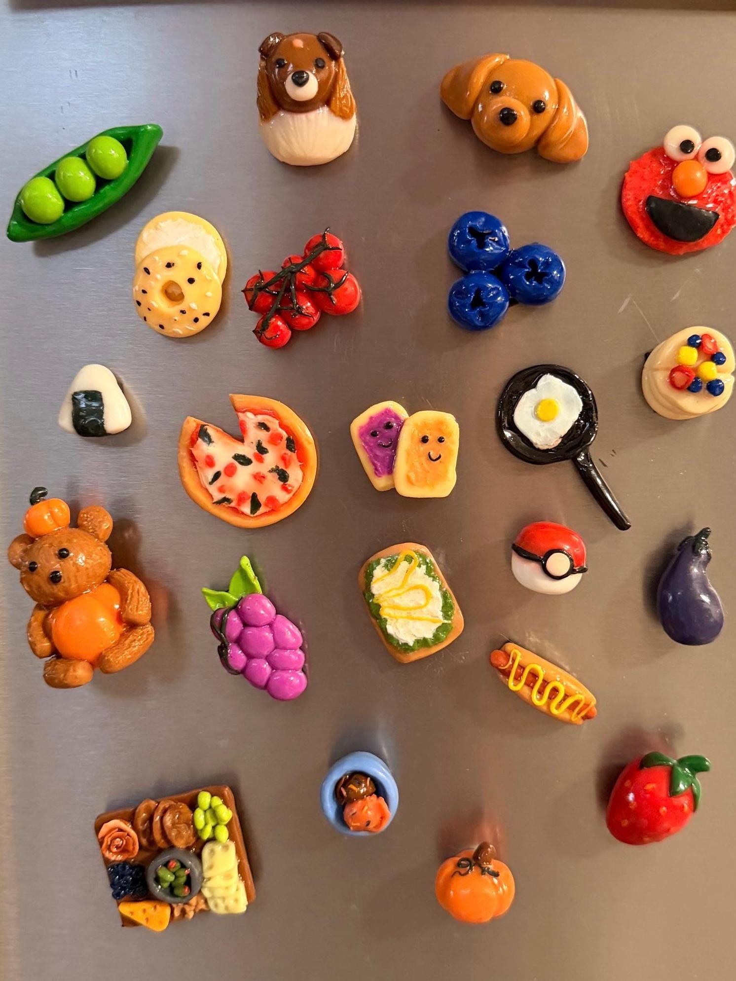 3 Polymer Clay Fridge Magnets - Etsy
