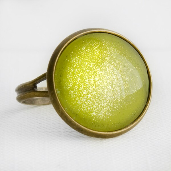 Lime Green Ring Etsy