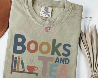 Comfort Colors® Books Tea Shirt | Oversized Top | Gift for Book Lovers