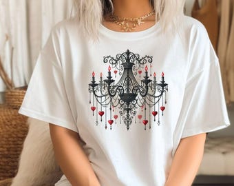 Comfort Colors® Gothic Chandelier Shirt | Dark Romantic Vibes | Gift for Home Decor Lover | Premium Tee