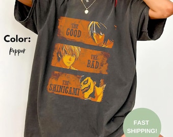 Comfort Colors® Anime Character Tee | Relaxed Fit Vintage Wash Top | Gift for Anime Fans