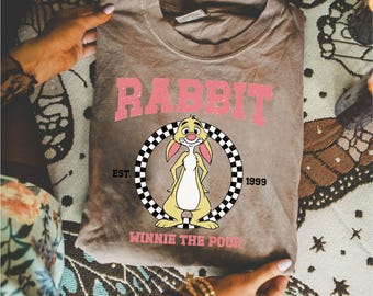 Maglietta Comfort Colors® con personaggio Coniglio | Top oversize | Regalo per i fan di Winnie the Pooh