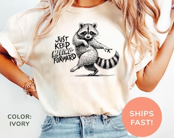 Comfort Colors® Dancing Raccoon Design on Tee - Playful & Unique Graphic for Animal Lovers