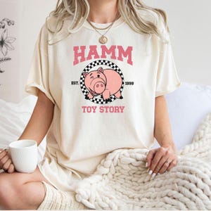 Maglietta Comfort Colors® Hamm Pig | Maglietta oversize in stile vintage | Regalo per i fan di Toy Story immagine 4