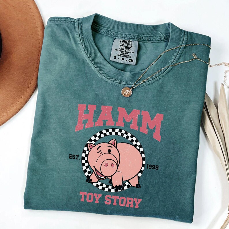 Maglietta Comfort Colors® Hamm Pig | Maglietta oversize in stile vintage | Regalo per i fan di Toy Story immagine 7