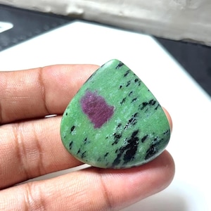 Natural Ruby Zoisite Cabochon  Gemstone for Jewelry Making        (76. cts ) (36x36x7 mm)