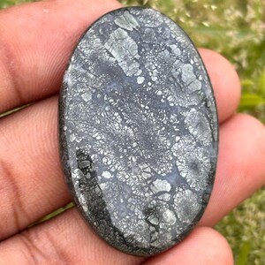 Handgjord Marcasit Cabochon | Lös ädelsten, Halsbandssmycken (78 ct), (44x29x6 MM)