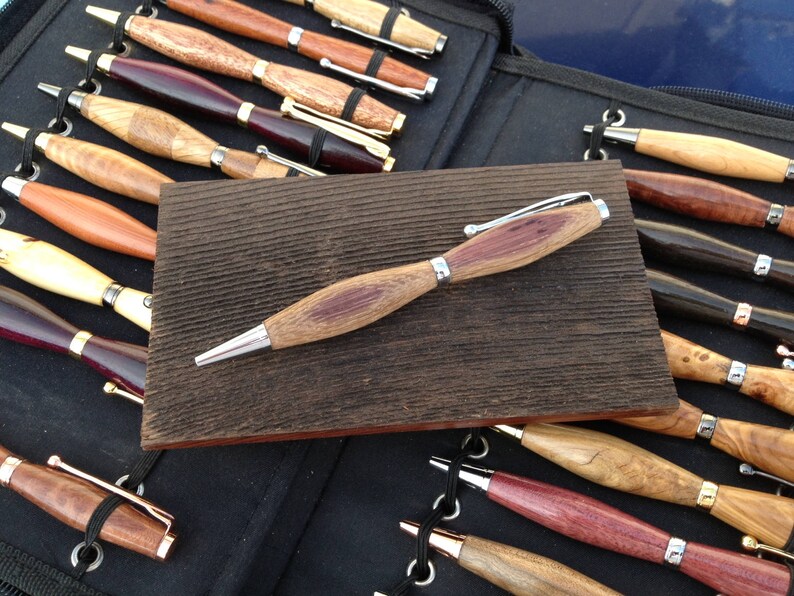 Custom Built Wooden Rollerball Slim Twist Pen w/refillable ink. image 2