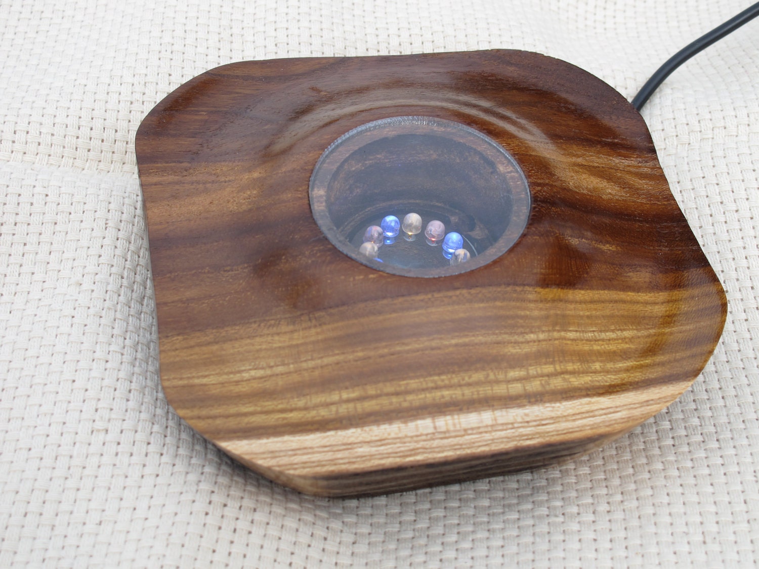 Custom Built Wood Turned Lighted Display Base Uplighting for YOUR ...