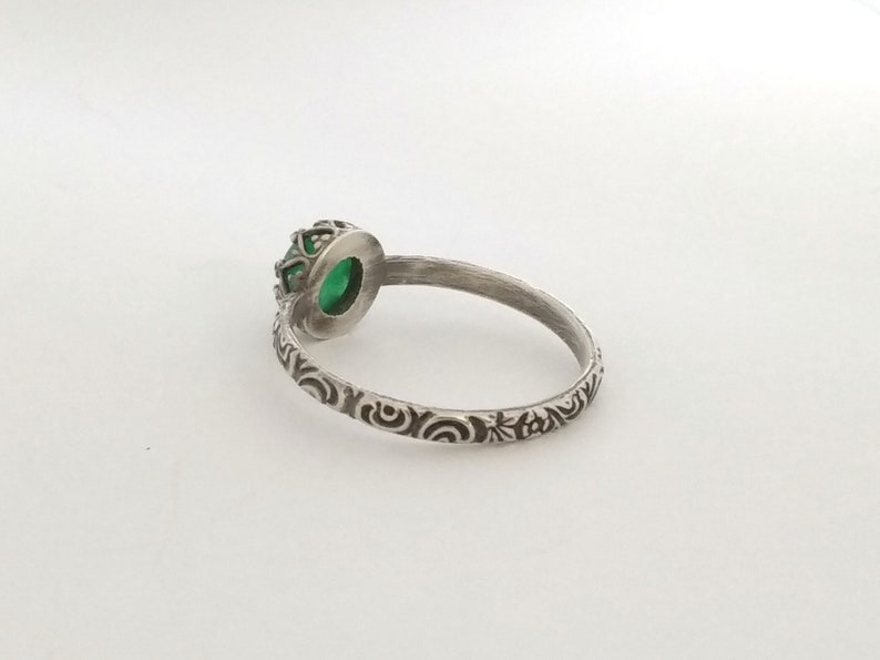 Jade Jewelry Vintage Style Ring Green Jade Ring Malaysia Jade Ring Custom Created Handmade Green Jade set in a Sterling Silver Crown