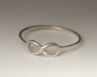 Infinity Ring, Sterling Silver Tiny Infinity Ring, Infinity Ring Silver, Endless Sign Ring, Promise Ring, Friendship Ring, Skinny Ring