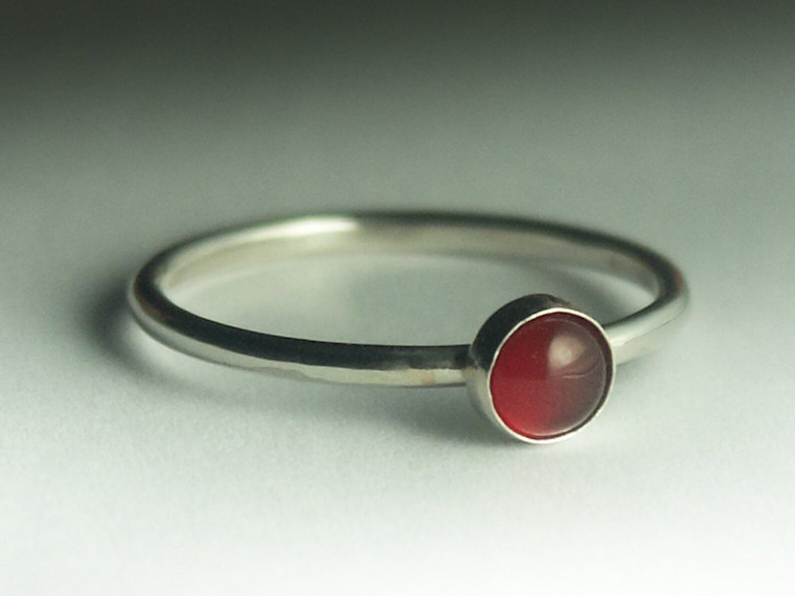 Agate Ring Red Agate Ring Stackable Sterling Silver Red Etsy