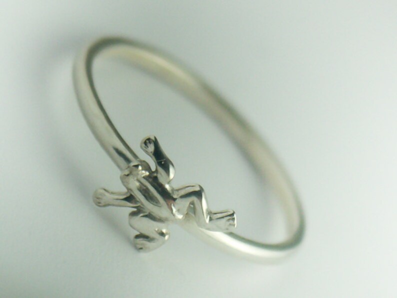frog ring sterling silver