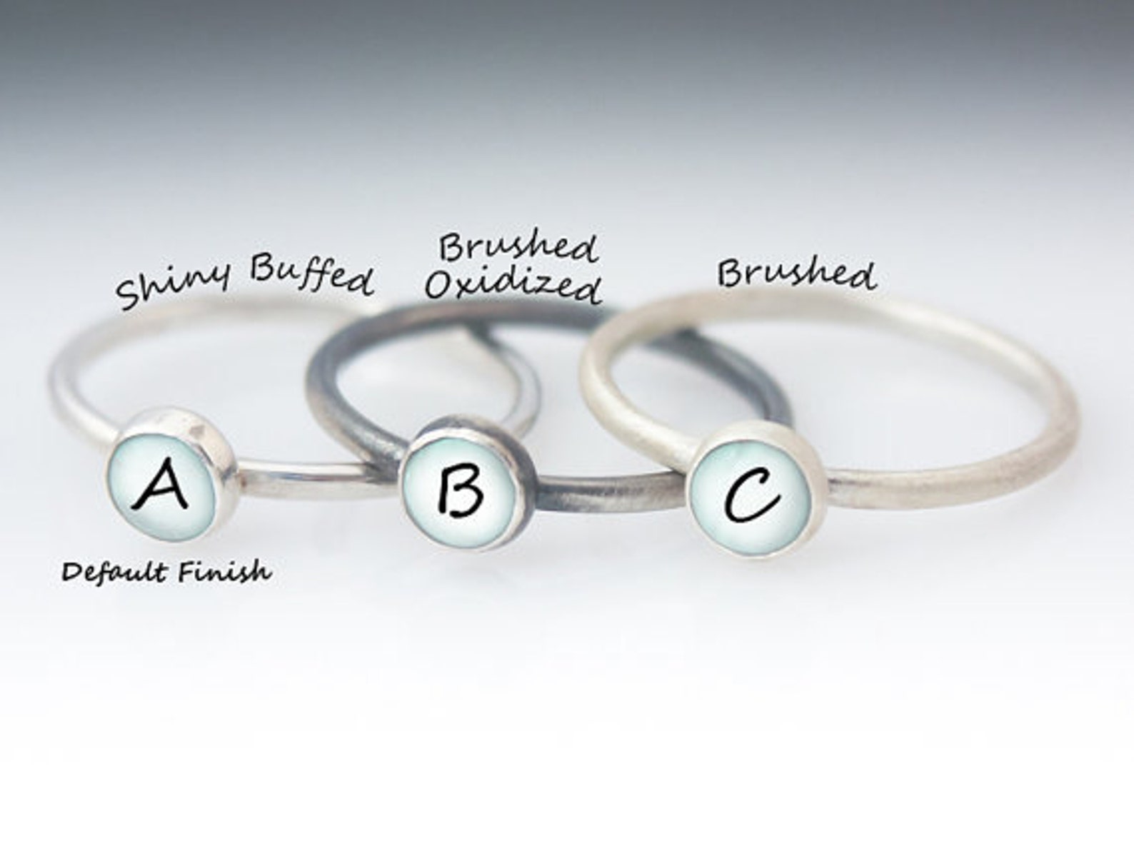 Knuckle Ring Set Silver Stacking Knuckle Rings Set of Two | Etsy