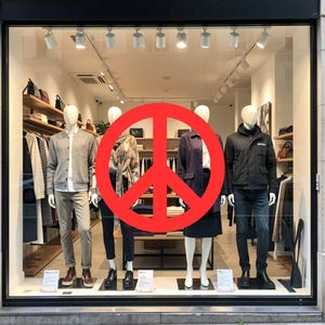 XL Sticker "Peace Zeichen" Schaufenster
