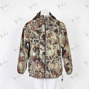 Men's Vintage Hunting Jacket | Camouflage Waterproof, Windproof Outdoor Coat for Hiking, Camping