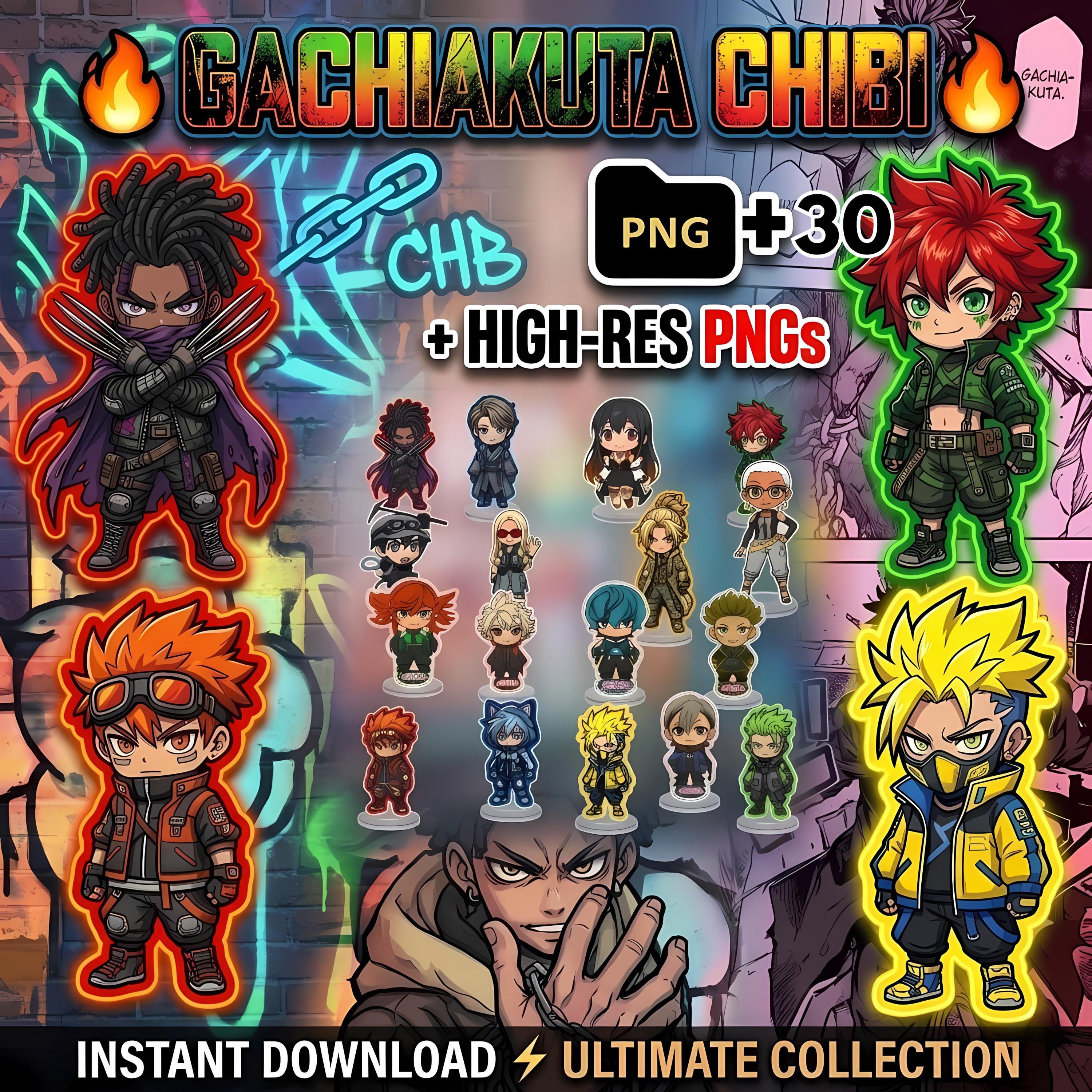 Zanka Keychain GACHIAKUTA Chibi Acrylic Keychain Set: Rudo Engine Zanka Anime Keyring ...