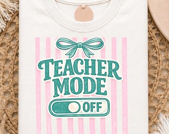 Modo profesor desactivado PNG, último día de clases PNG, diseño de camiseta de verano para profesores, diseño de sublimación de clase terminada, se acabaron las clases PNG