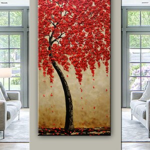 Peinture de l'arbre rouge -  Canada