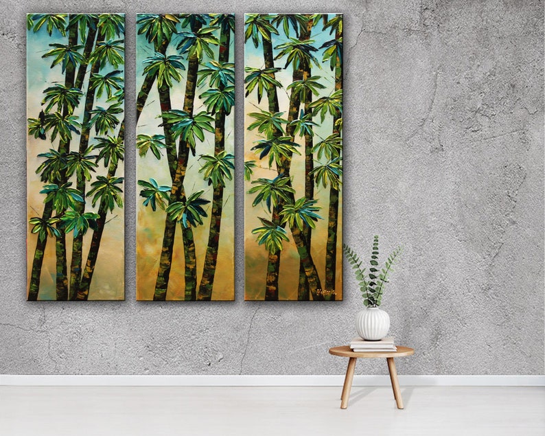 Original Bamboo Painting Textured Bamboo Painting Ready to Etsy