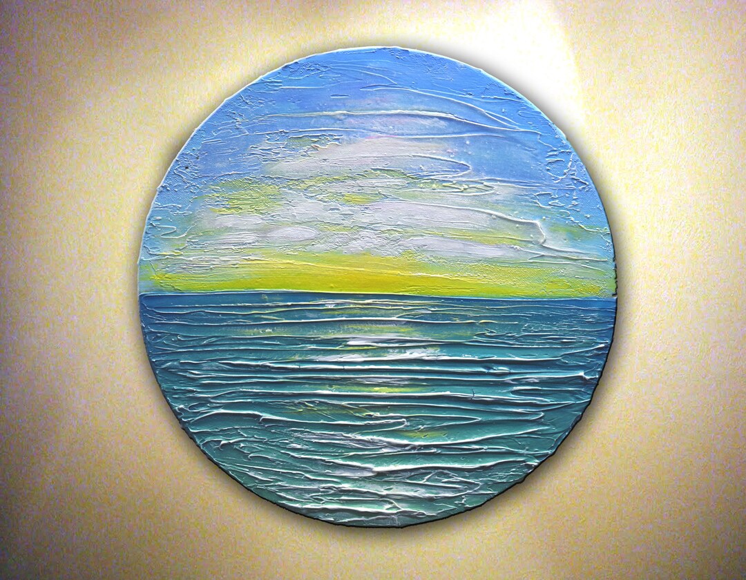 Seascape Wall Art, Ocean Waves Painting, Original Textured Ocean Painting, Contemporary Art