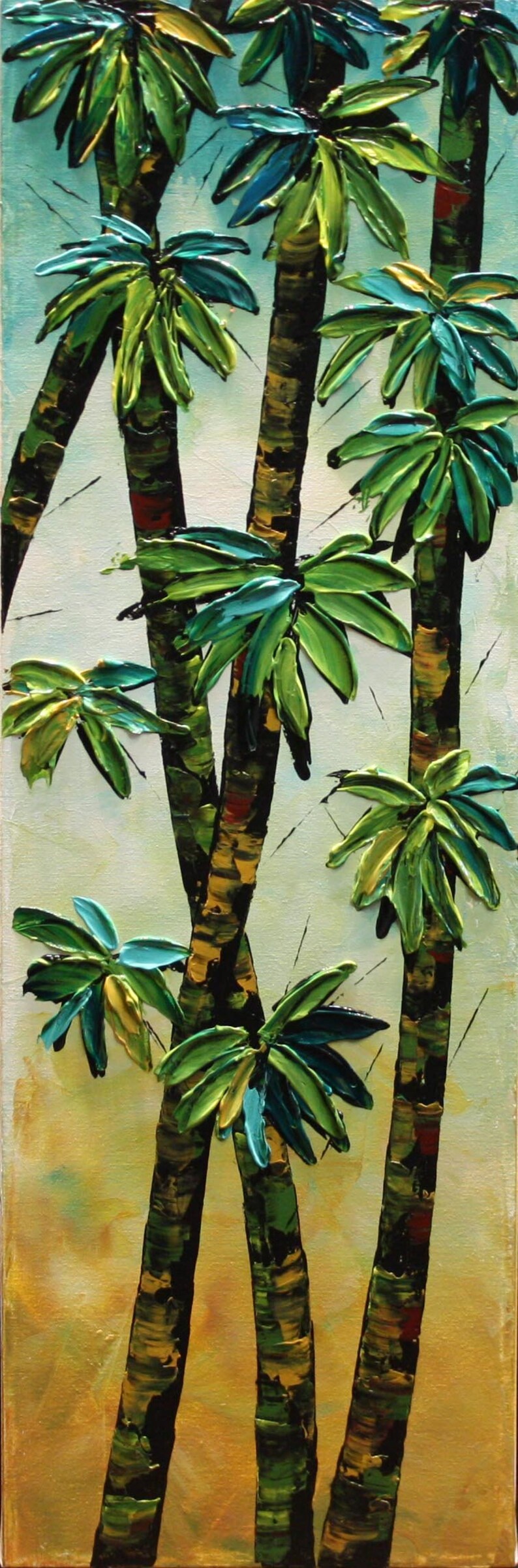 Original Bamboo Painting Textured Bamboo Painting Ready to Etsy