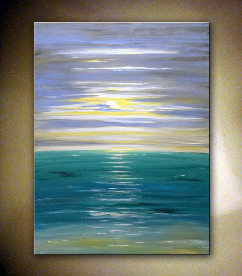 Large Ocean Painting Seascape Painting Original Ocean Etsy