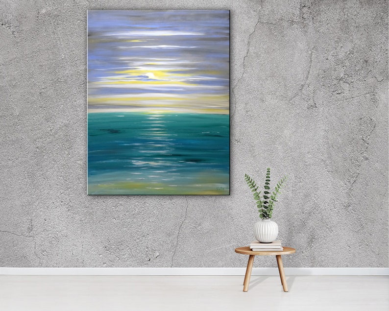 Large Ocean Painting Seascape Painting Original Ocean Etsy