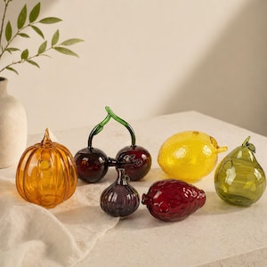 Creative Fruit Glass Vase | Mini Hydroponic Vase, Strawberry Lemon Cherry Vase, Aesthetic Home Decor, Cute Plant Holder