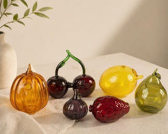 Vaso in vetro creativo per frutta / Mini vaso idroponico, vaso per fragole, limoni e ciliegie, decorazione estetica per la casa, grazioso portapiante